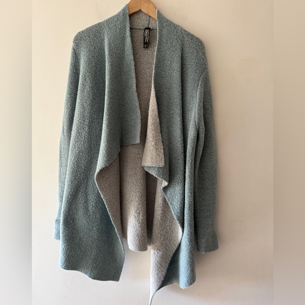 MarlaWynne Open Cardigan Blue and Gray‎